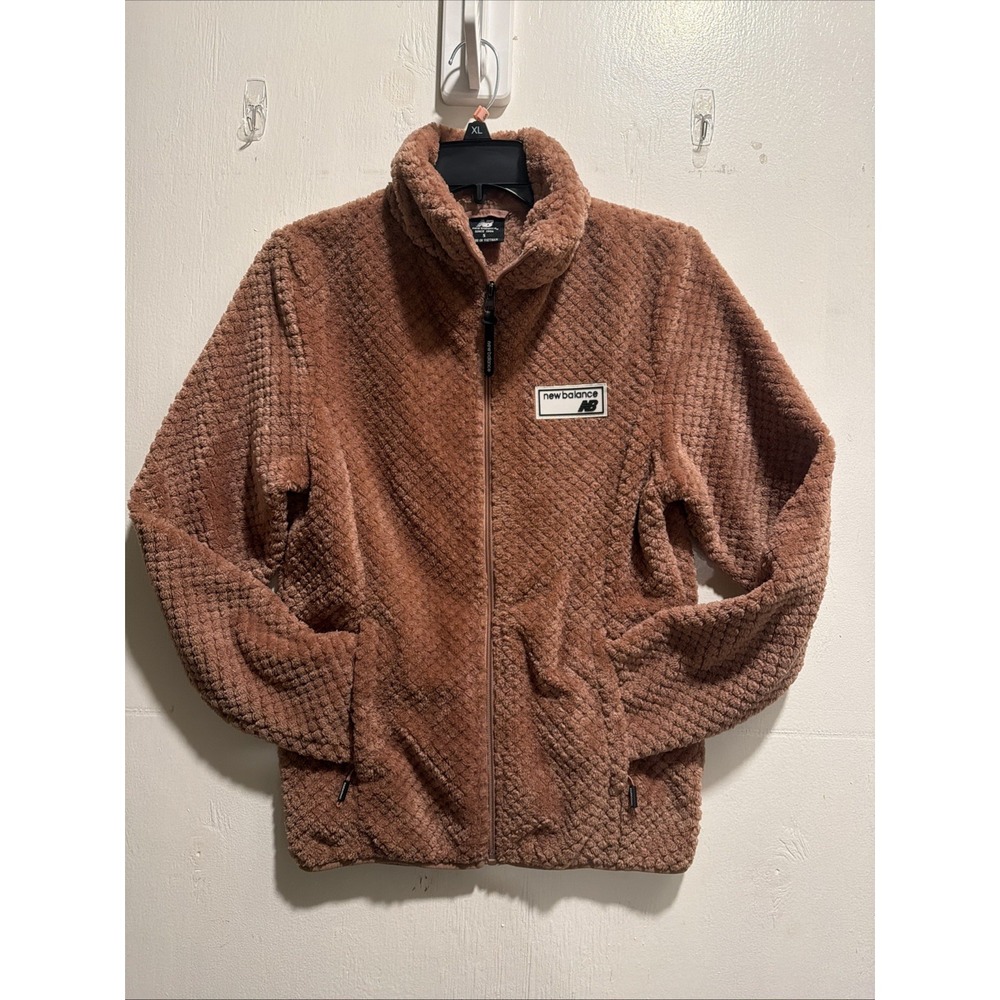 New Balance, Womens, Small Rose Fleece Like Jacket SzS  100% Polyester W/Pockets